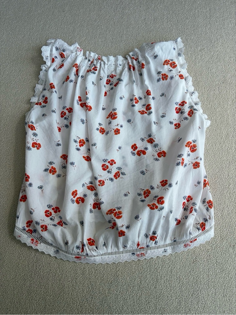 Doen Traveler Top Poppy Field, S M - Picture 5 of 11